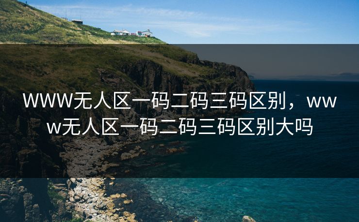 WWW无人区一码二码三码区别，www无人区一码二码三码区别大吗